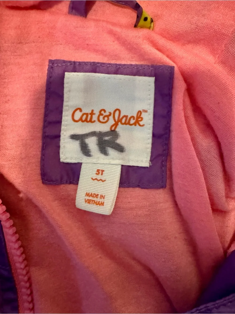 Cat & Jack Pink and Purple Girls' Hooded Jacket